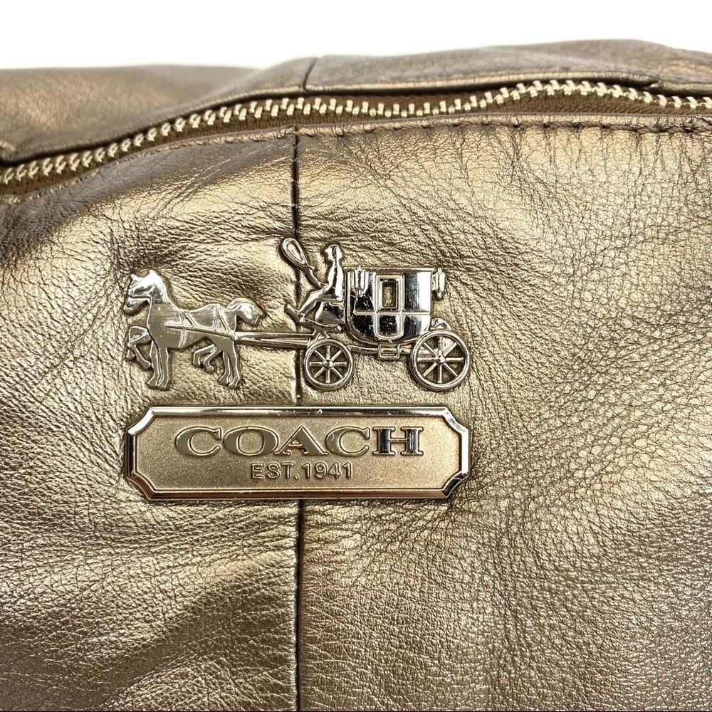 COACH Madison Sophia lg pewter leather bag 15955 - Picture 5 of 13